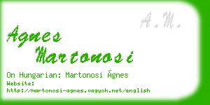 agnes martonosi business card