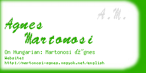 agnes martonosi business card